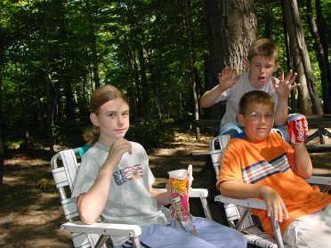 20030714bb Blair Burnham Szandzik Trip Camping Holly State Recreation Area Campfire And Bug Hunt Michigan