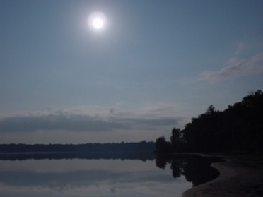 20030811a Burnham Schautt Trip Camping Clear Lake State Park Clear Lake In Da Moonlight After Midnight Michigan