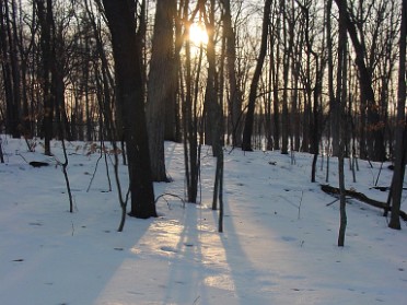 20040222a Burnham Trip Sunday Winter Sunset At Stony Creek Michigan