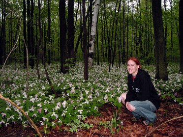 20040514a Burnham Trip Camping Lakeport State Park Trilliums A-Plenty Michigan