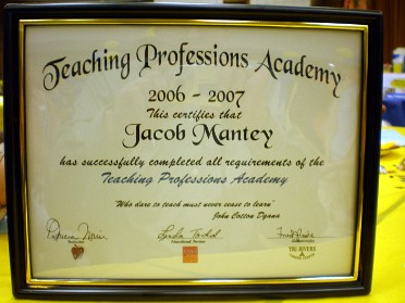 20070515b Mantey School Jacob Teaching Professions Academy Graduation