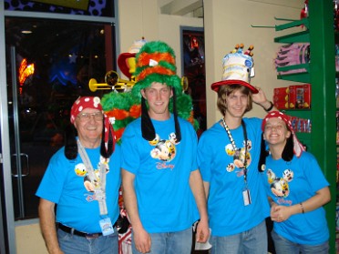 20071226bad Boblenz Burnham Campbell Mantey McMahan Trip 50th Anniversary Celebration Downtown Disney Scavenger Hunt Team Mickey Florida