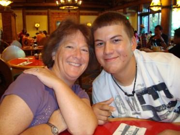 20090531b Blair Burnham Trip Justin Visiting Disney Whispering Canyon Cafe Wilderness Lodge Florida