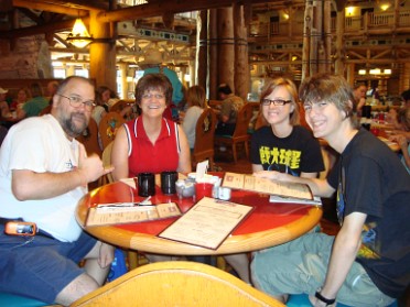 20090614a Burnham Mantey Woods Trip Disney Whispering Canyon Cafe Wilderness Lodge Wedding Pavilion Florida