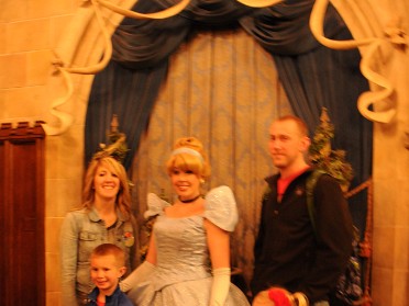 20140327a Burnham Longo Mantey McMahan Trip Disney Magic Kingdom Royal Princess Breakfast Florida
