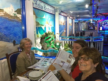 20160101c Burnham Longo Mantey Trip Holiday New Years Day Dinner Hellas Restaurant Tarpon Springs Florida