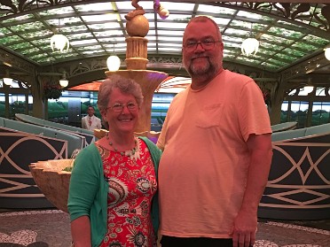 20170701g Burnham Trip 3rd Cruise Disney Fantasy Day 4 Disney Fantasy Cruise Enchanted Garden Caribbean Sea
