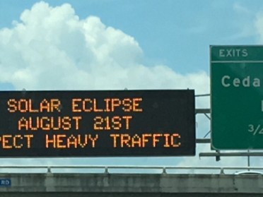 20170818a Burnham Trip Justin Funeral Solar Eclipse Sign Knoxville Tennessee
