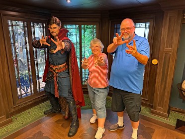 20230309b Burnham Szandzik Trip Disney 4th Cruise Day 6 Day At Sea Birthday John 62 Doctor Strange Meet And Greet Eastern Caribbean