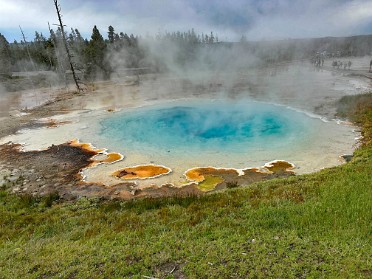 20230627q Burnham Trip Western US Grand Circle Tour Fountain Paint Pots Yellowstone National Park Wyoming