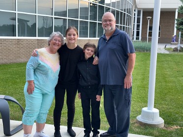 20240516a Bourland Burnham Campbell Hurtado School Band Concert Lily 8th Grade Jack 6th Grade Michigan