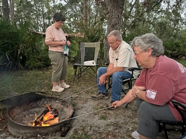 20241117a Burnham Mantey Camping Trip Lunch Skillets And Lake Manatee SP Florida