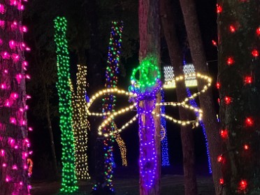 20241202b Burnham Mantey Camping Trip Holiday Dinner Suwannee Christmas Lights Florida