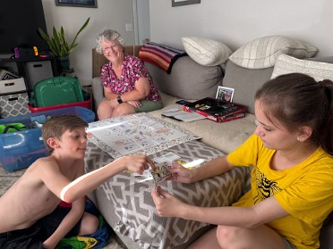 20250623a Burnham Campbell Trip Birthday Blankets Made By Gummie Lily 16th Jack 13th Jack Games Lily Ceramic Michigan